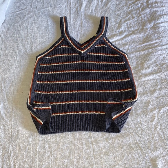 Madewell Stockton V Neck Stripe Knit Tank Top Size XS NWT - Picture 4 of 11